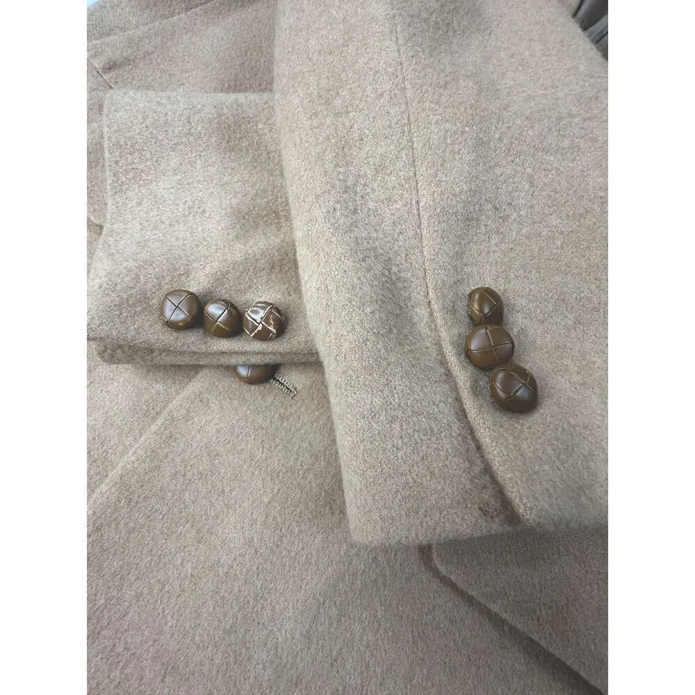 44R Vintage Kuppenheimer Soft Tan Camel Hair 2-Button Sport Coat Blazer Jacket